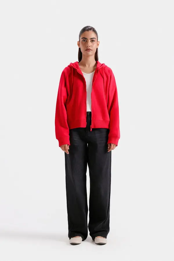 Super Cropped Zipper Hoodie
