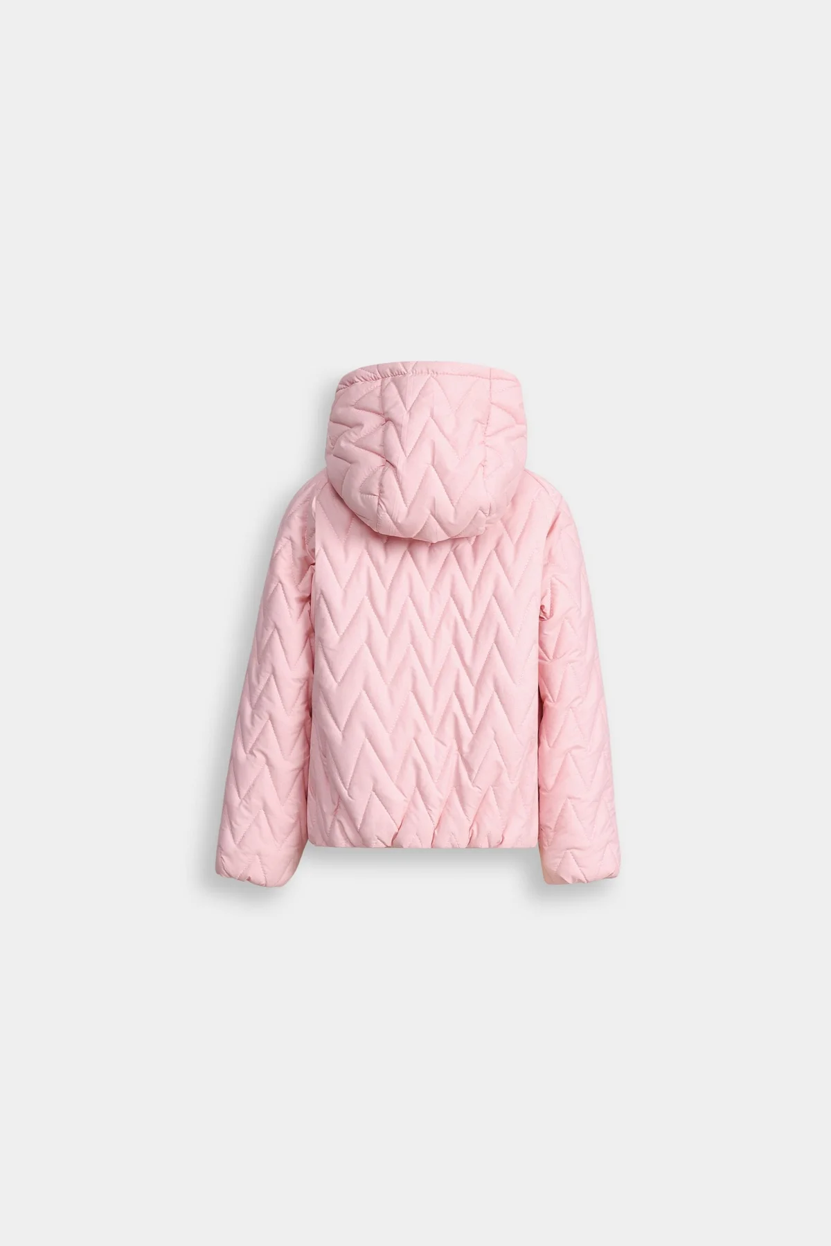 Quilted Puffer Jacket With Hood - view 3