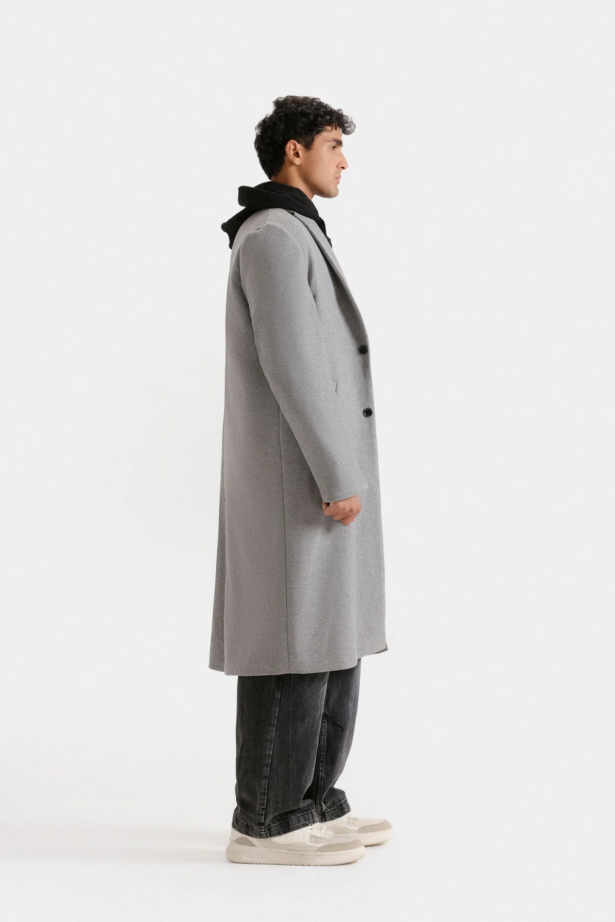 Wool Blend Long Coat - view 3