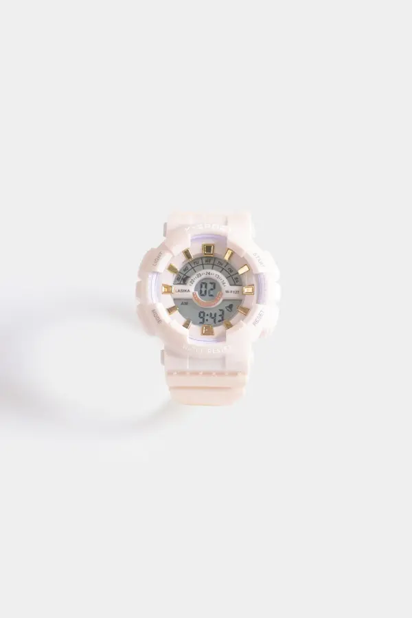 Digital Watch With Silicon Straps