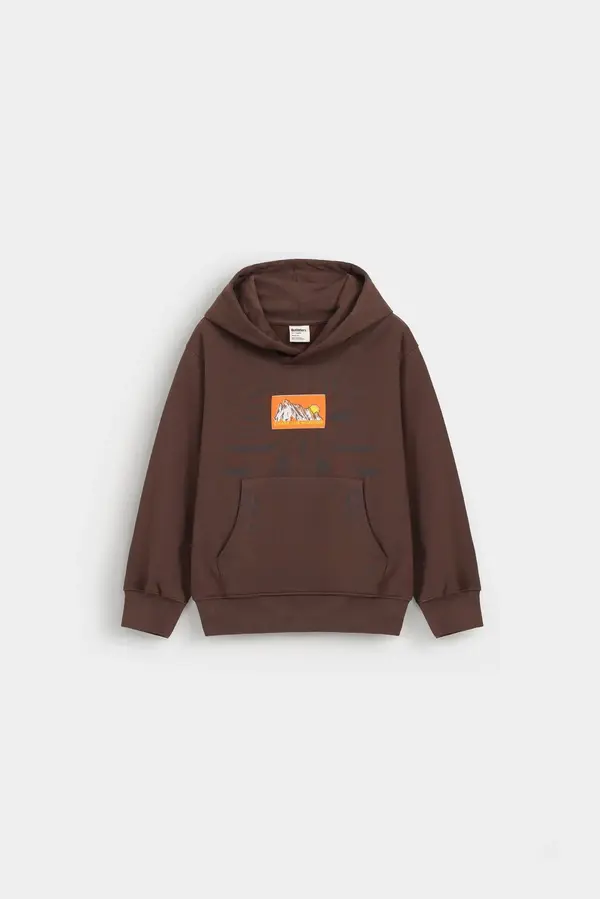 Graphic Hoodie With Label Patch