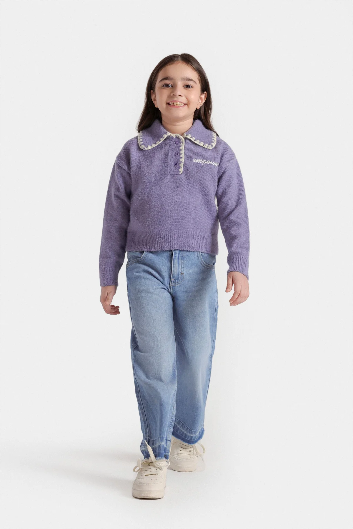 Embroidered Polo Sweater - view 4