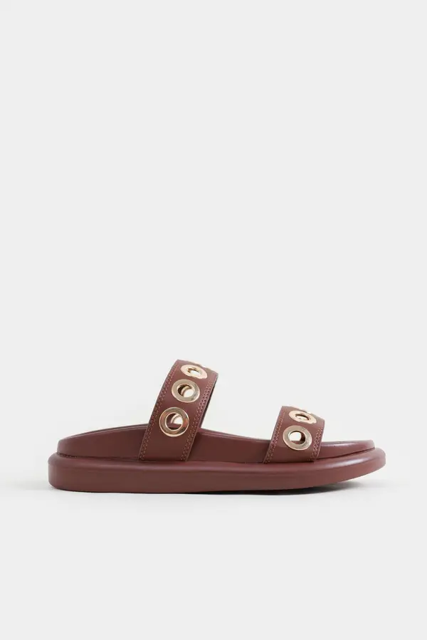 Eyelet Chunky Flats