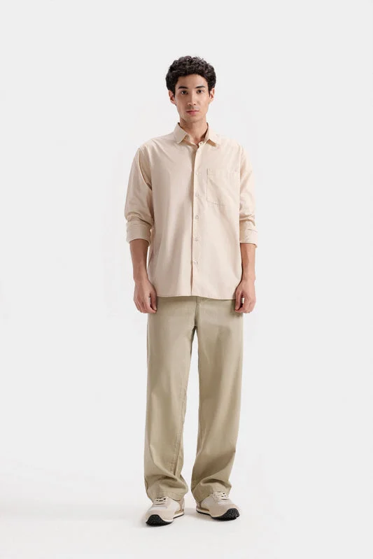 Basic Cotton Shirt - F0945103 - Sand