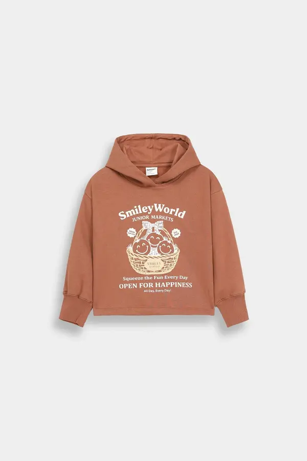 Cropped Graphic Hoodie