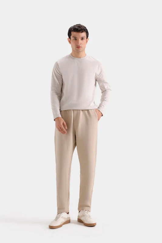 Slim Fit Twill Trousers - Slim Fit - Sand - F0590-108
