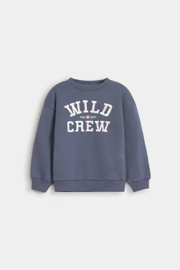 Embroidered Slogan Sweatshirt