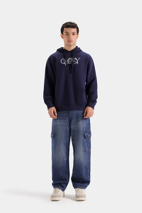 Slogan Print Hoodie