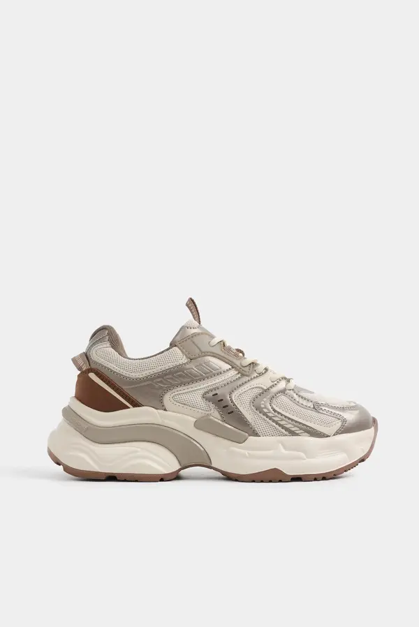 Multi-Piece Metallic Sneakers
