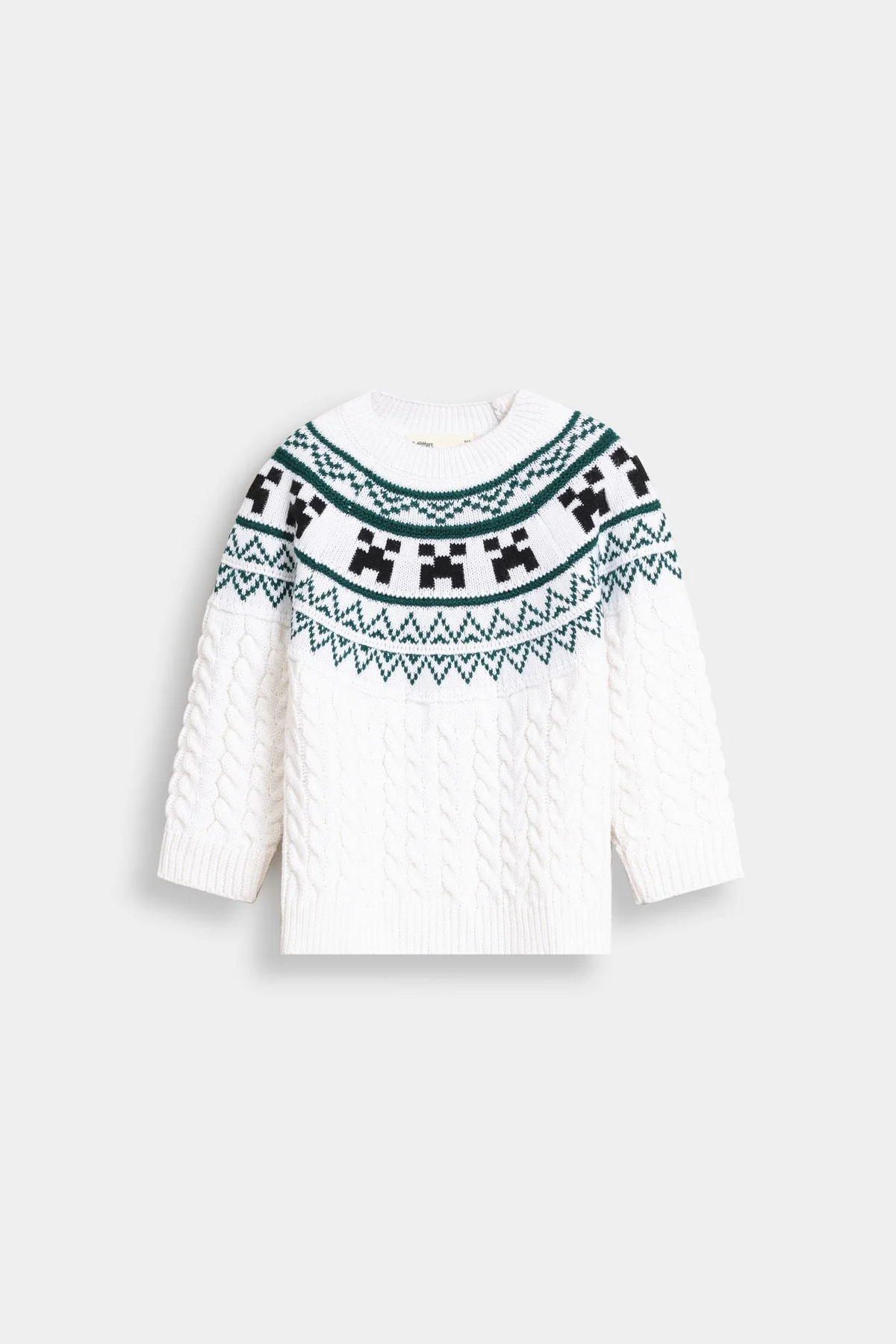 Cable Knitted Jacquard Sweater