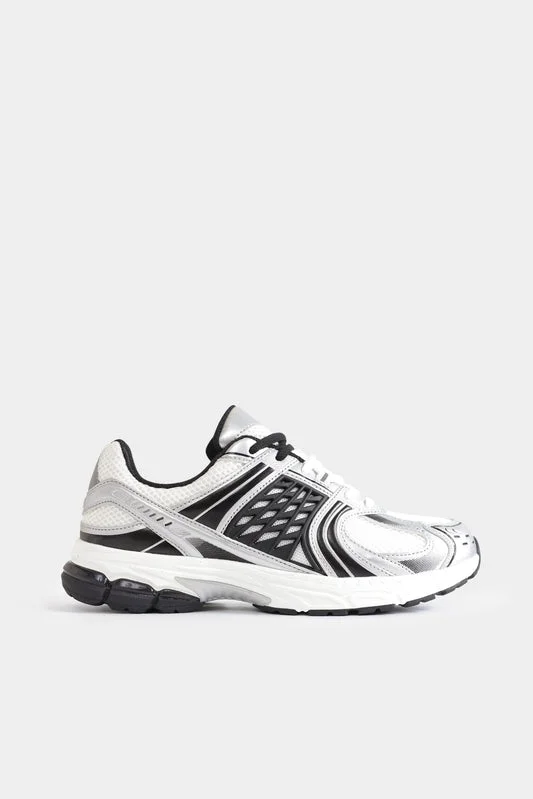 Multi-Piece Mesh Sneakers - Silver F0335-112