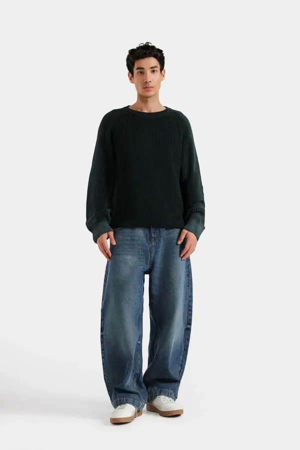 Spray Print Ribbed Sweater