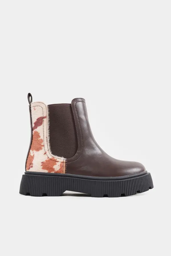 Animal Print Chelsea Boots