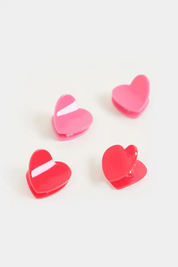 Pack of Mini Heart Clips