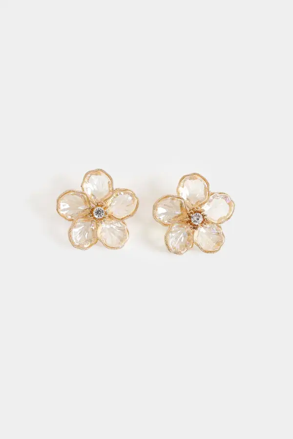 Crystal Flower Studs