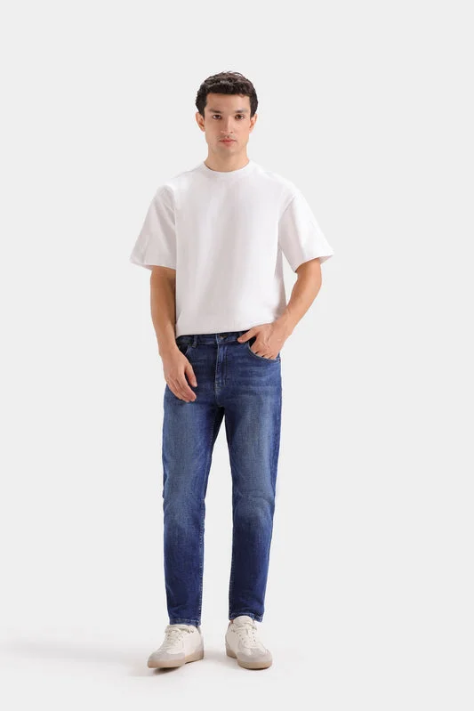 Slim Cropped Jeans - Denim Blue - Slim Cropped Fit - F0620109