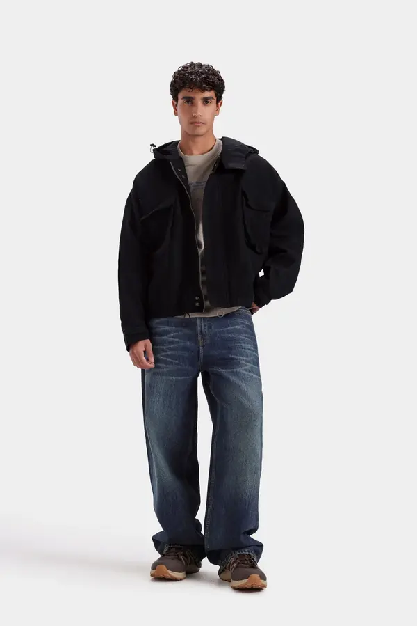 Non-Denim Jacket With Hood