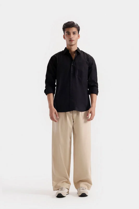 Basic Cotton Shirt - F0945103 - Black