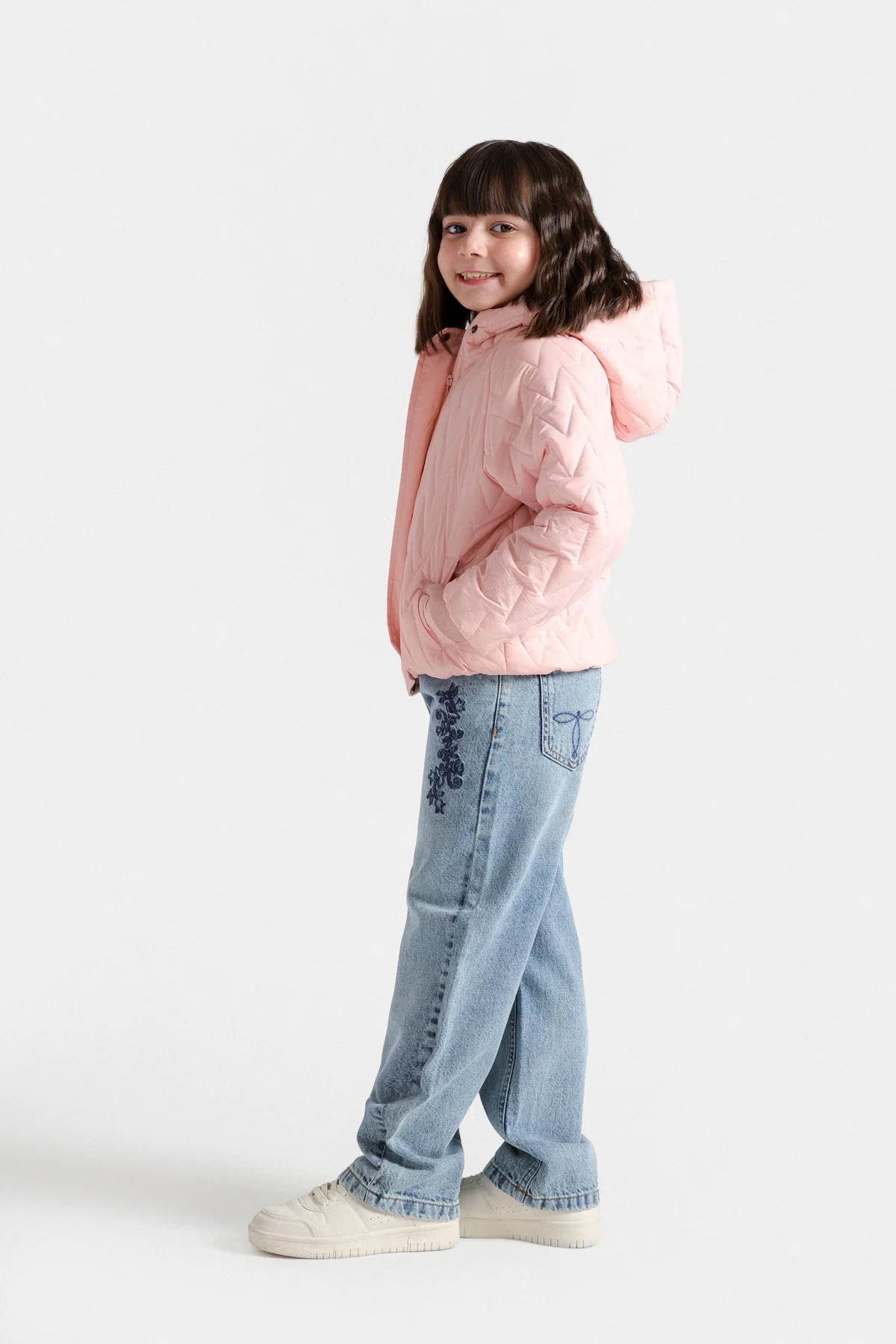 Quilted Puffer Jacket With Hood - view 5