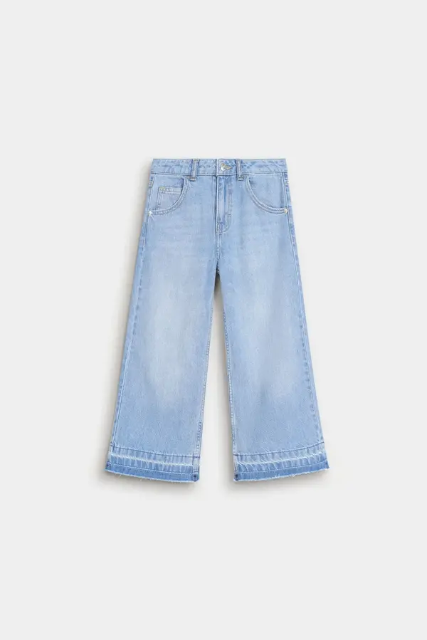 Flared Jeans With Raw Hems