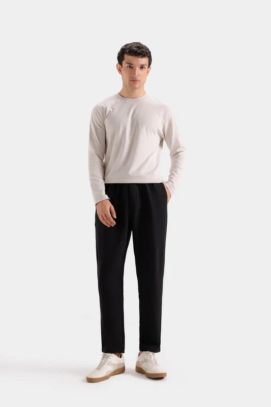 Slim Fit Twill Trousers - Black (F0590-108)