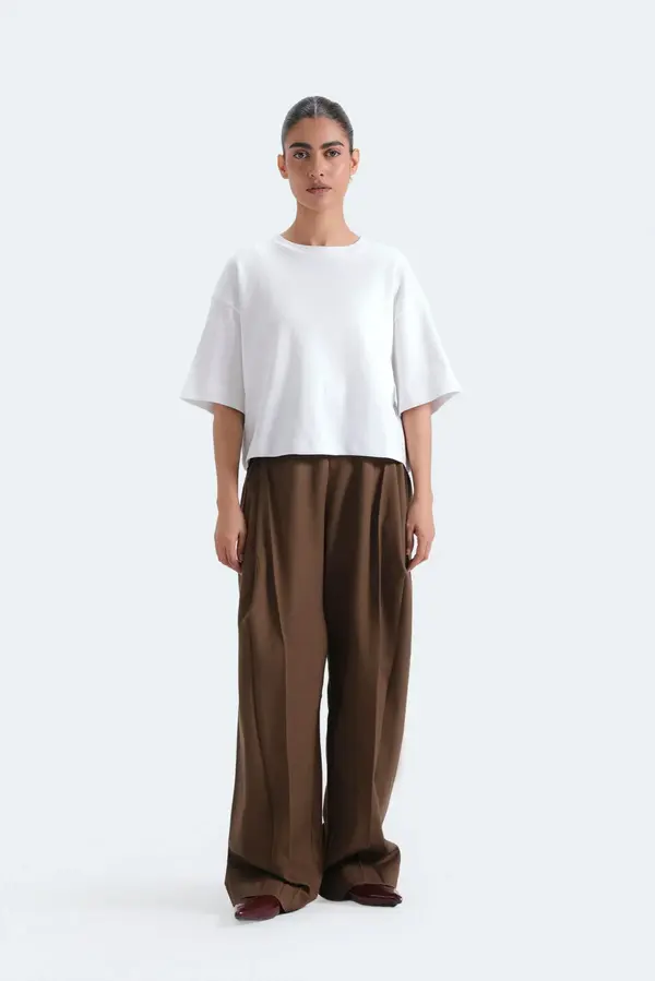 Balloon Fit Pleated Trousers