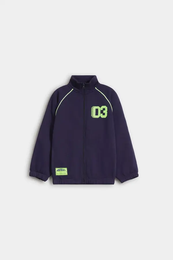 Varsity Raglan Zipper Sweatshirt