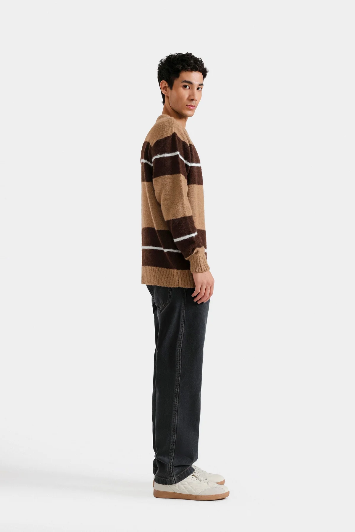 Knitted Striped Sweater - view 3