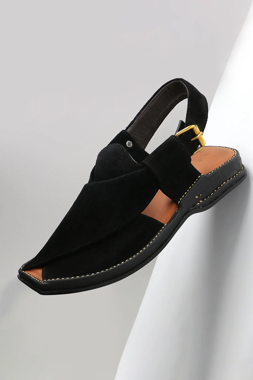 Classic Suede Sandal - Black - view 3
