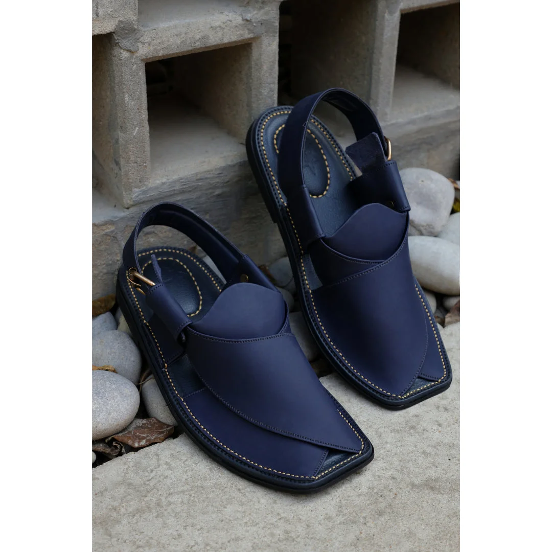 MATT INDIGO PESHWARI CHAPPALS - view 2