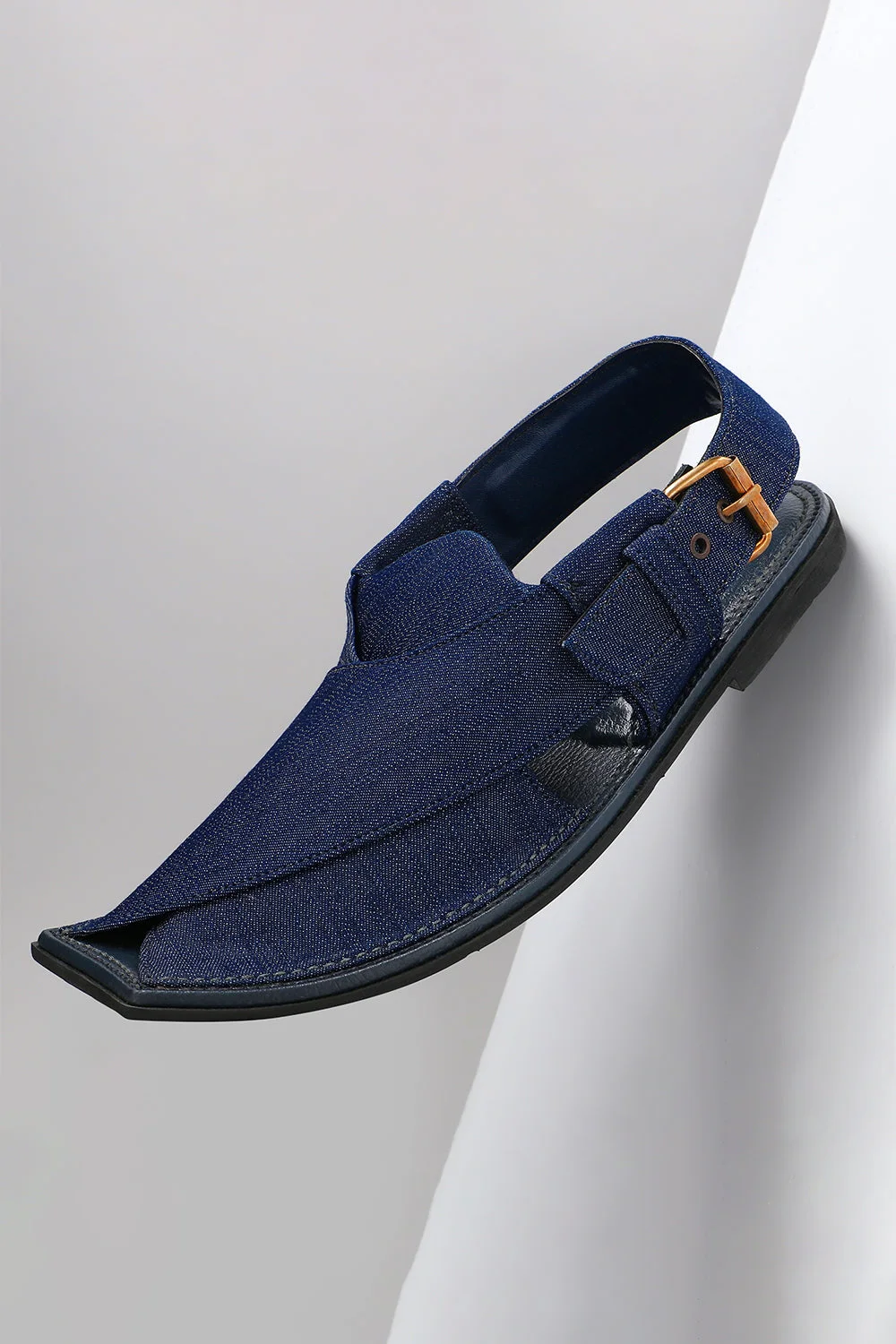 Denim Blue Charsadda Sandal - view 3