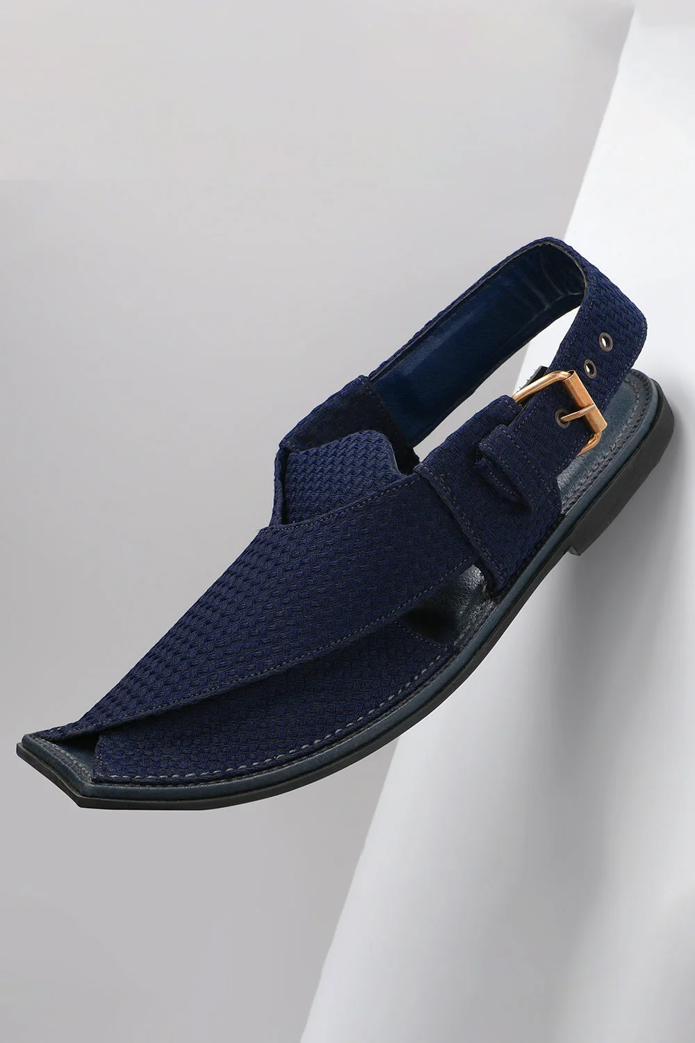 Navy Blue Jacquard Sandal - view 3