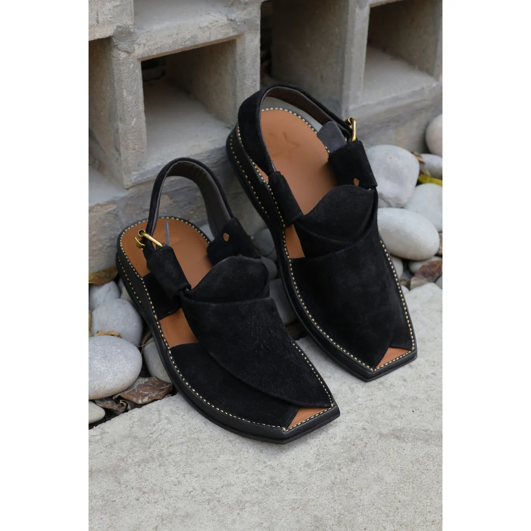 Classic Suede Sandal - Black - view 2