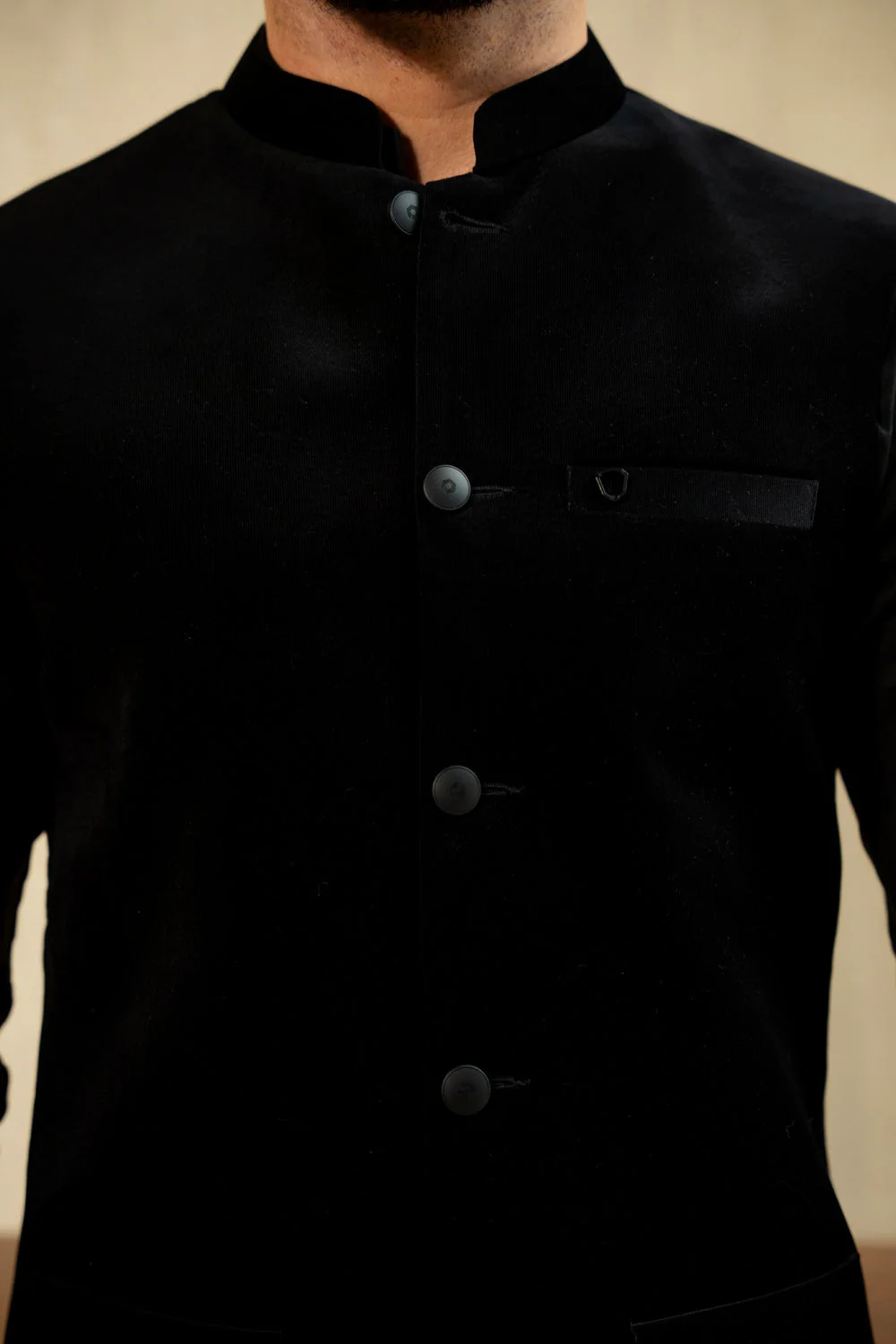 Black Corduroy Waistcoat - view 2