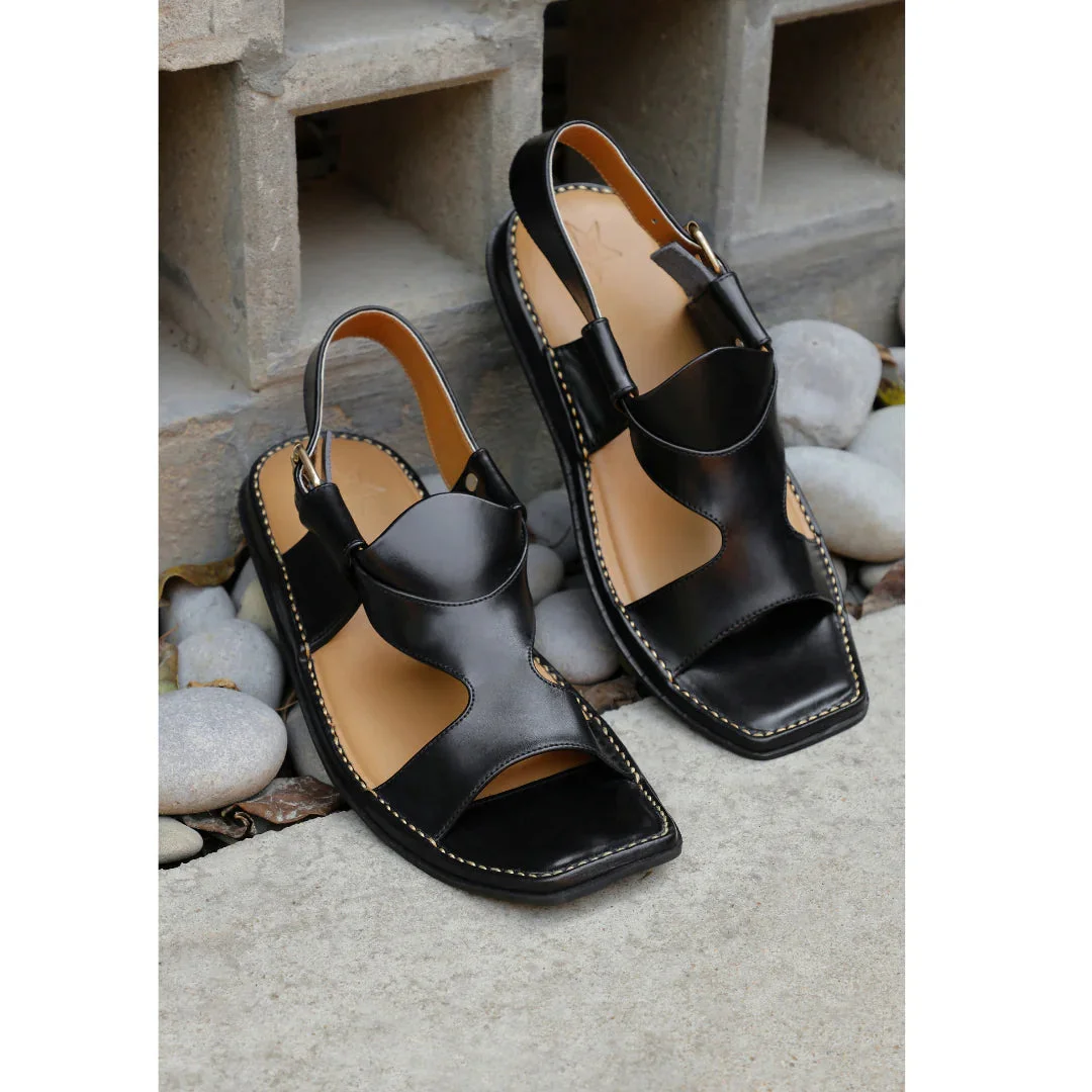Black Panjedar Sandal - view 2