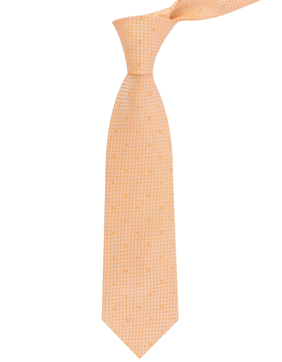 Plain  L Orange Tie - view 2