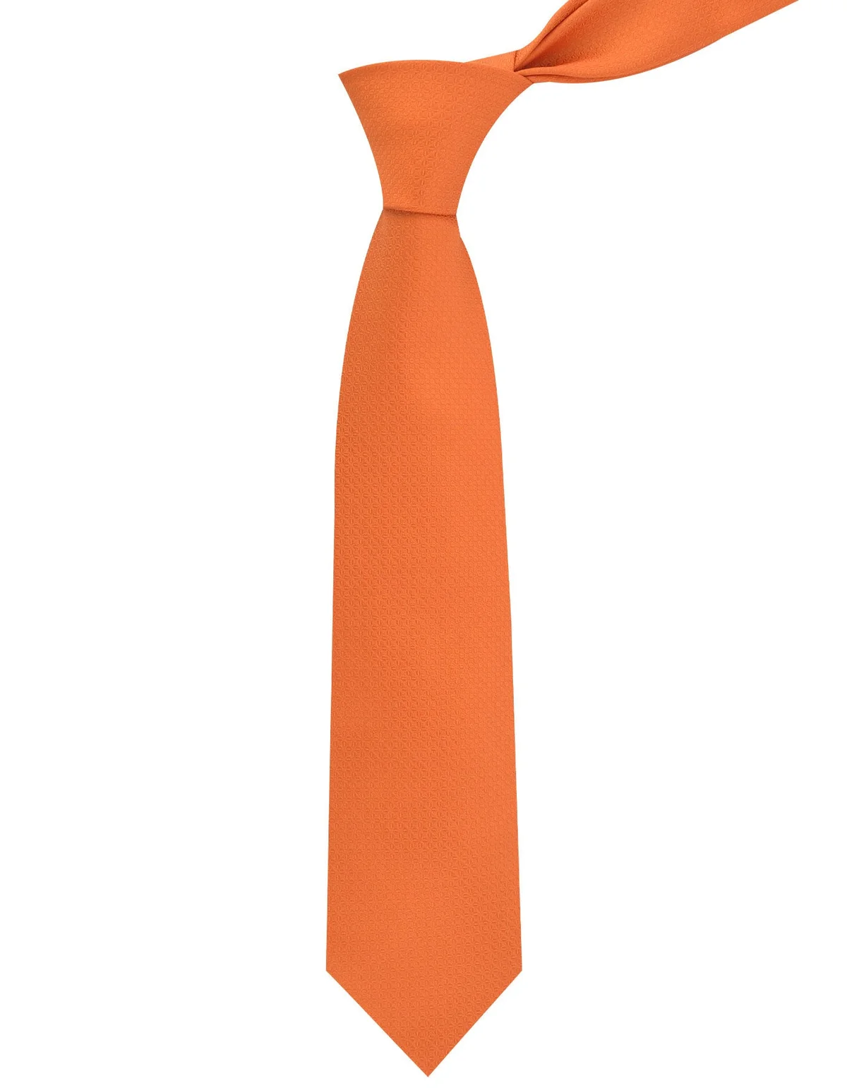 Orange Plain Tie - view 2