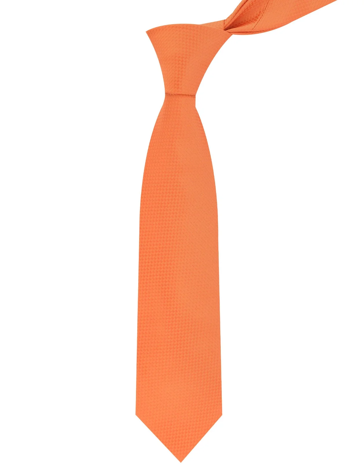Orange Plain Tie - view 2