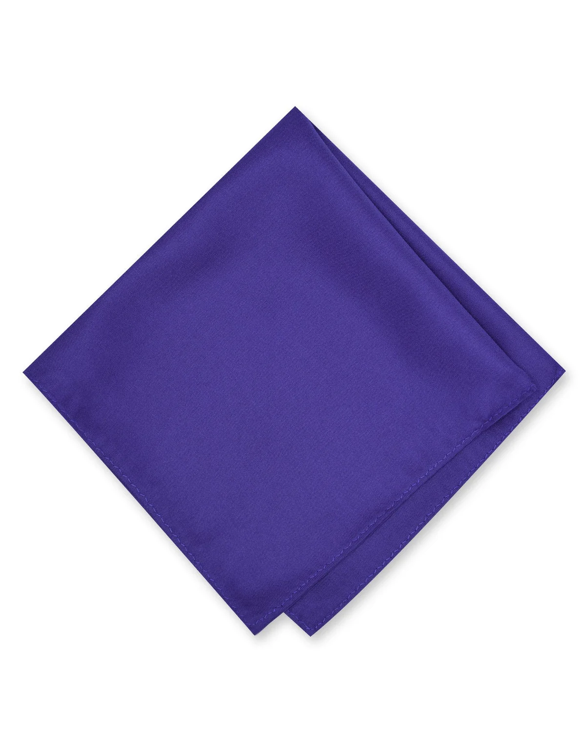 100%Polyester Blue Pocket Square - view 2