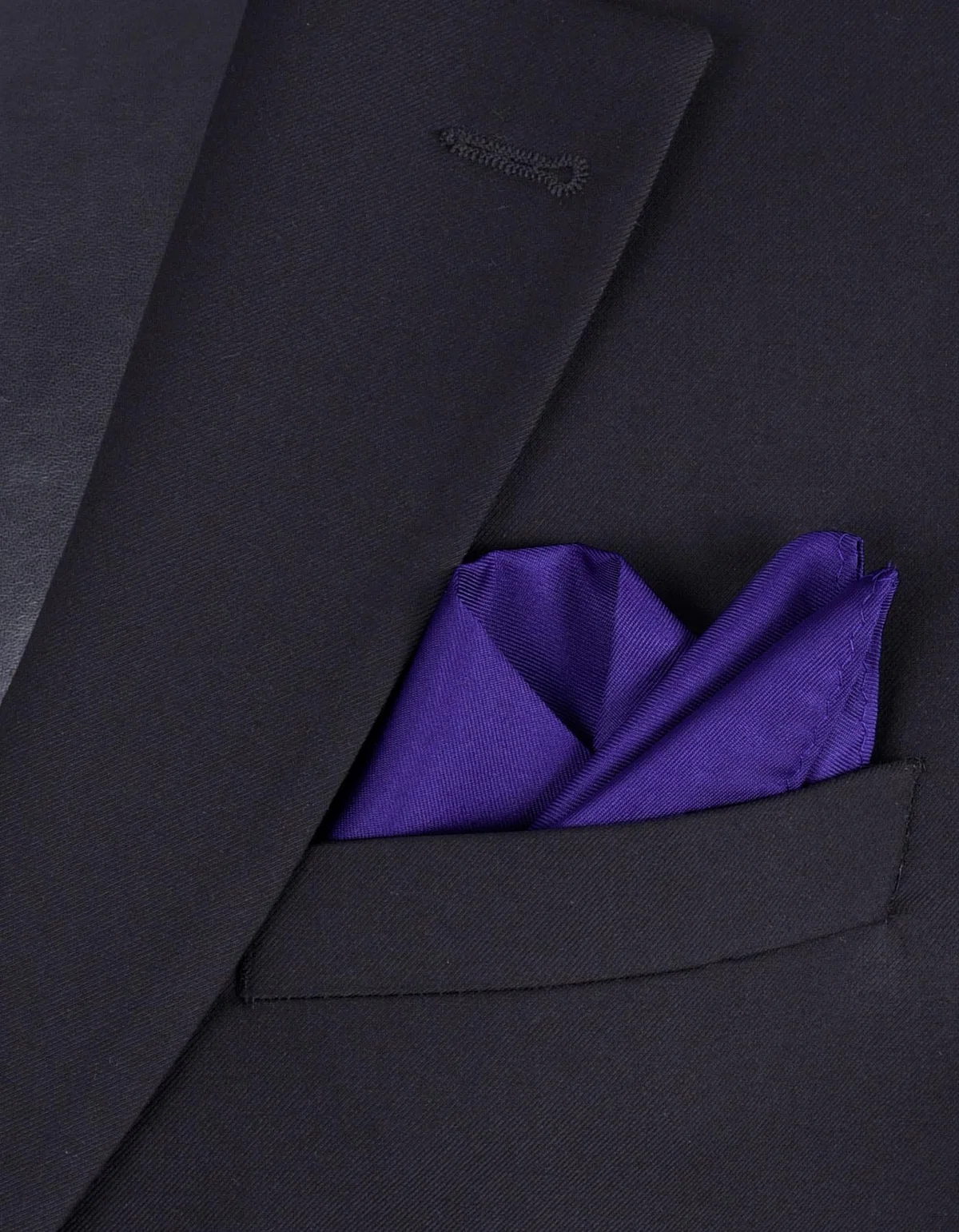 100%Polyester Blue Pocket Square
