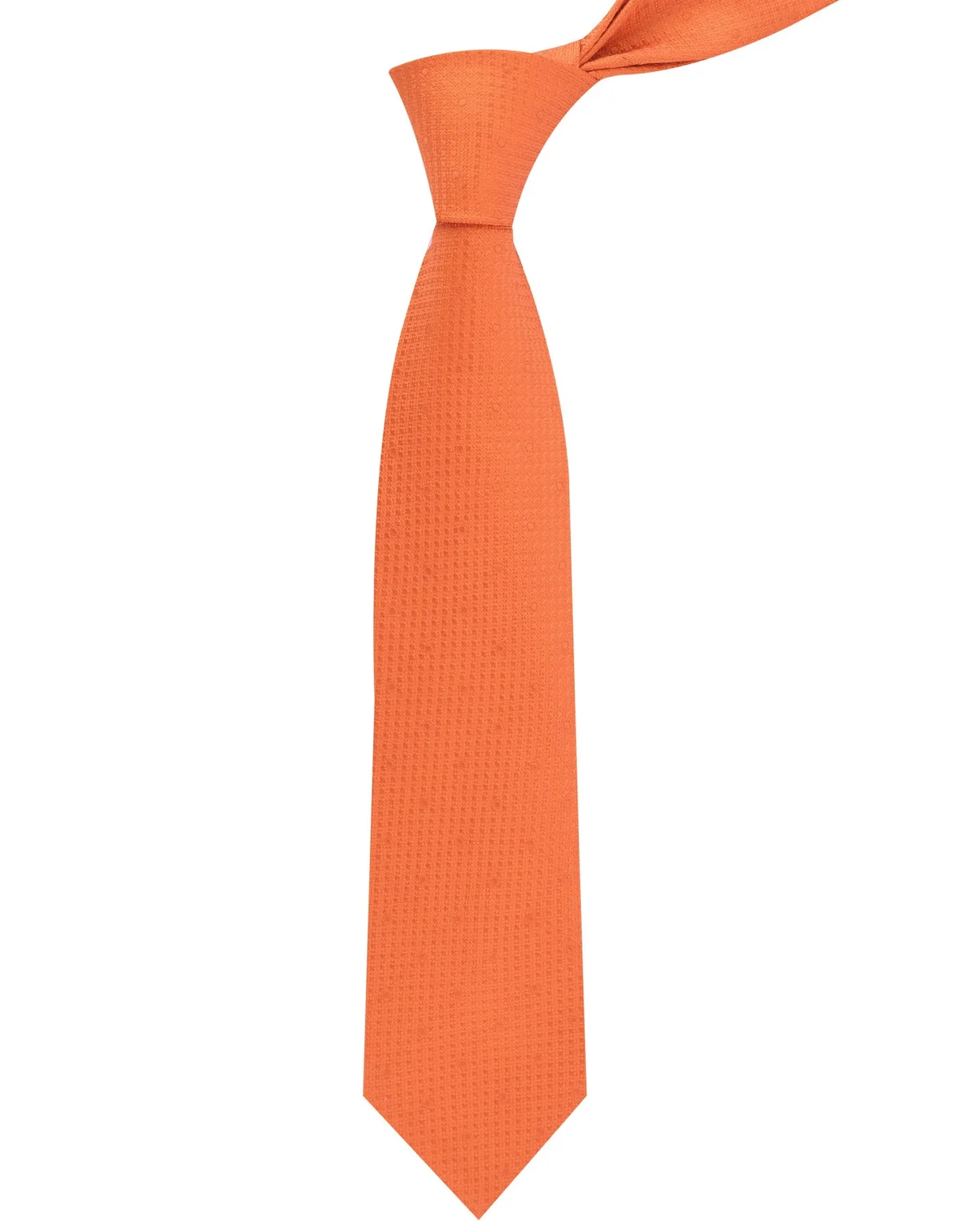 Orange Plain Tie - view 2